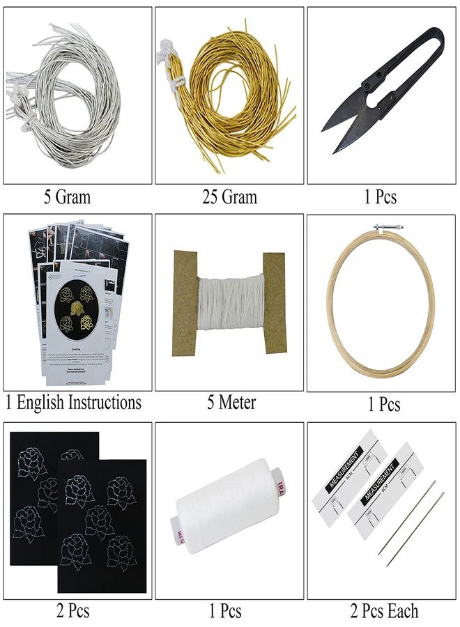 Embroiderymaterial DIY Embroidery Kits for Beginners, Kid, & Adult with 2 Piece of Pattern Printed on Fabric/Cloth, Instruction Paper, Needle, Thread, Embroidery Hoop and All Required Material - Image 2